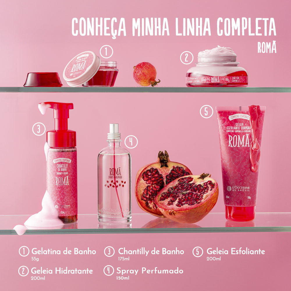 Presente Romã: Spray, Geleia Hidratante e Esfoliante | L'Occitane